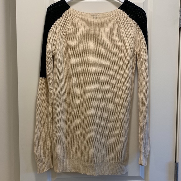 Ann Taylor light Peach with Black Sweater - Picture 2 of 6